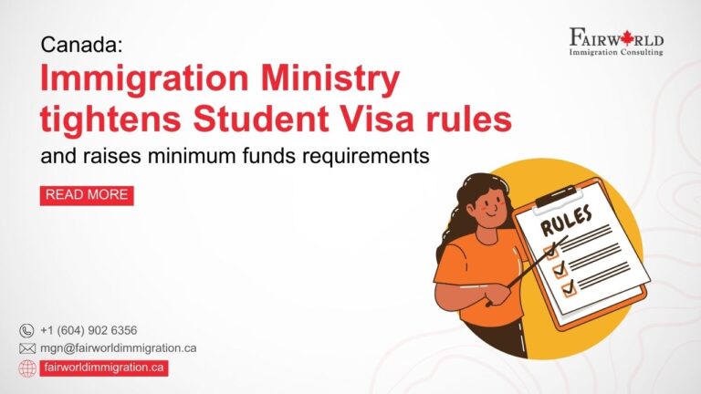 Canada: Immigration Ministry tightens student visa rules and raises minimum funds requirements