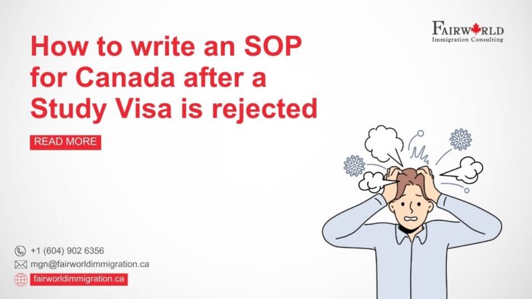 How to Write an SOP for Canada after a Study Visa is Rejected