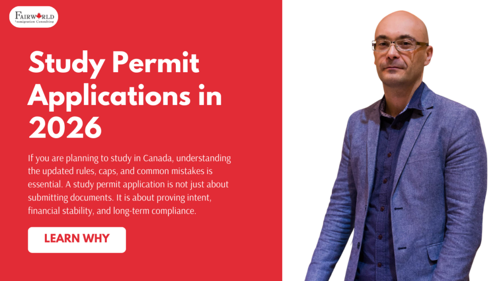 Featured image of the blog post on the topic of Canadian Study Permit Applications in 2026.
