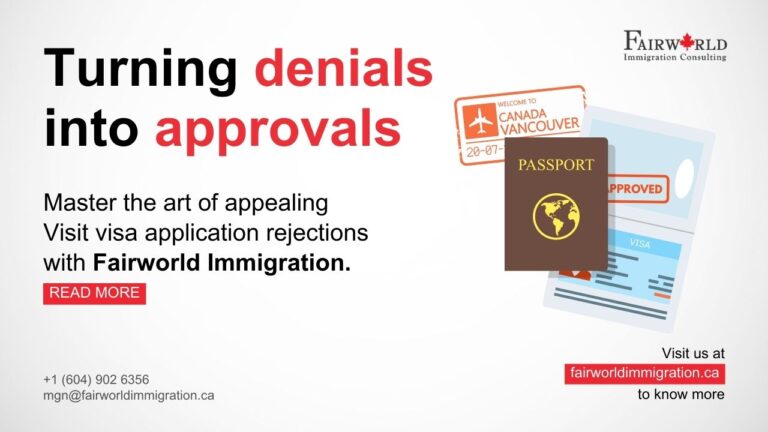 Turning Denials into Approvals: Master the Art of Appealing Visit Visa Application Rejections with Fairworld Immigration